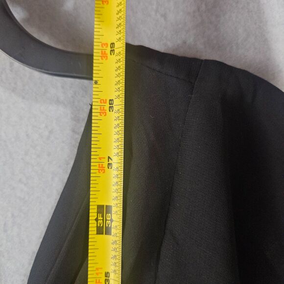 NEW WHBM Slimming Tech Sz 12 Black ISD Ruched Flutter Sheath Midi Stretch $170 - Picture 8 of 10